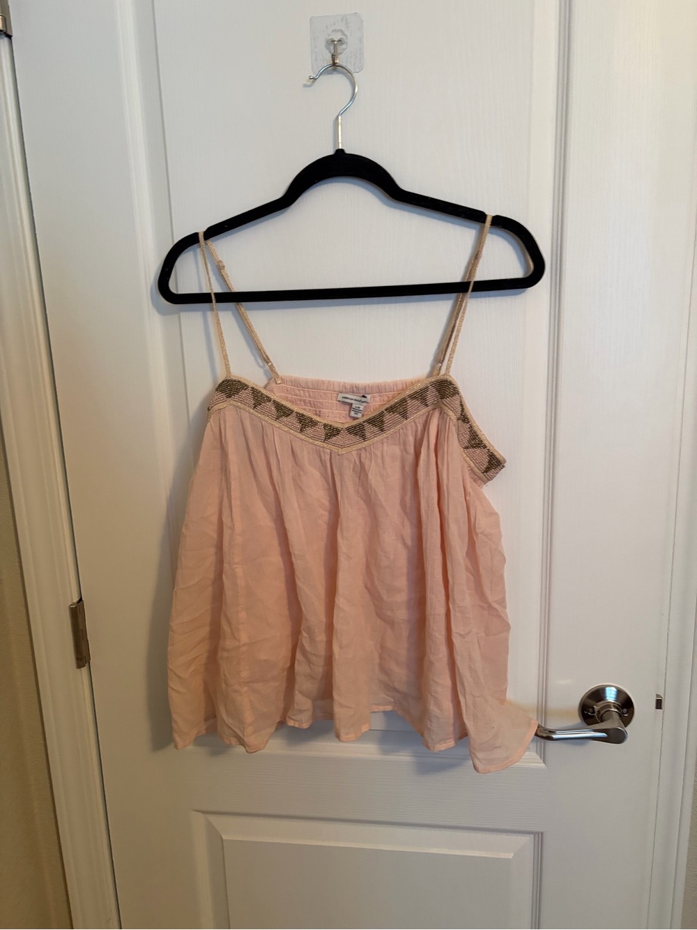 American Eagle Outfitters Light Pink Beaded Strap Camisole